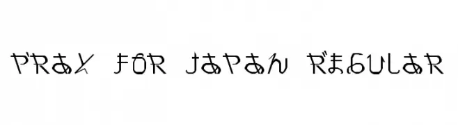 Pray for Japan Regular  Скачать бесплатные шрифты