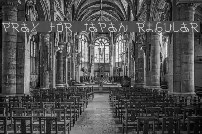Pray for Japan Regular Font examples