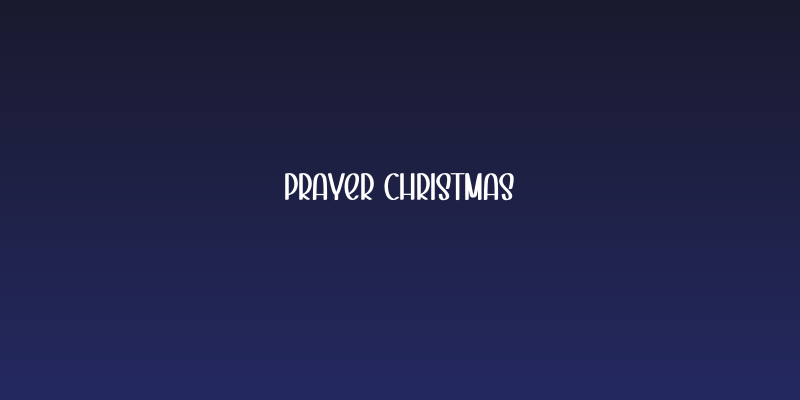 Prayer Christmas Social Header