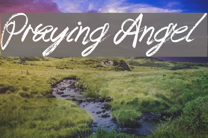 Praying Angel Font examples