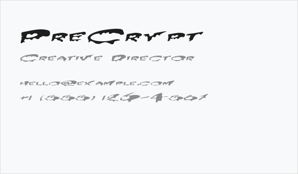 PreCrypt Business Card