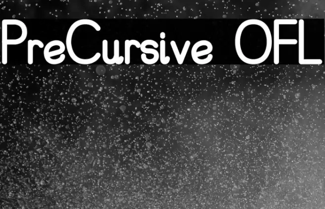 PreCursive OFL Font examples