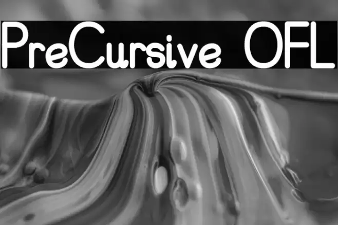 PreCursive OFL Font examples