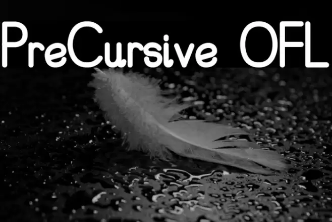 PreCursive OFL Font examples