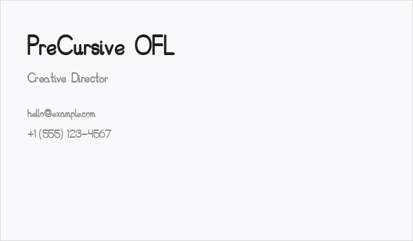 PreCursive OFL Business Card