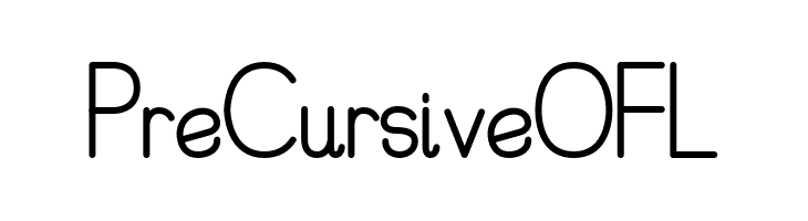 PreCursiveOFL  Frei Schriftart Herunterladen