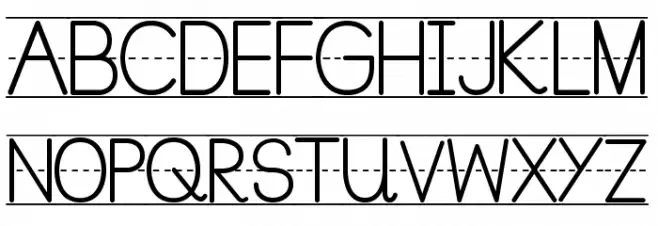 PreCursive_Lined Polices MAJUSCULES