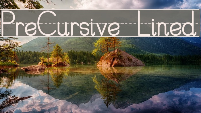 PreCursive_Lined Font examples
