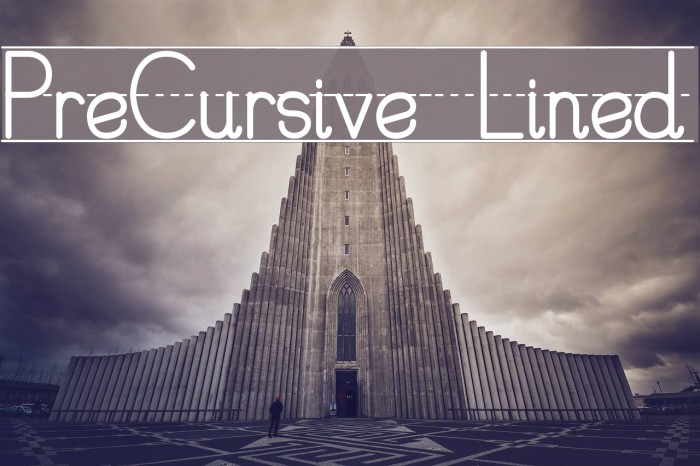 PreCursive_Lined Font examples