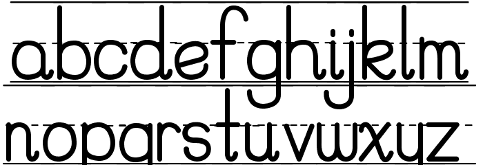 PreCursive_Lined Font LOWERCASE