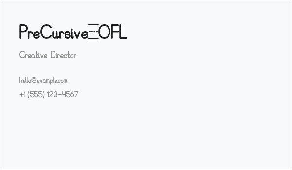 PreCursive_OFL Business Card