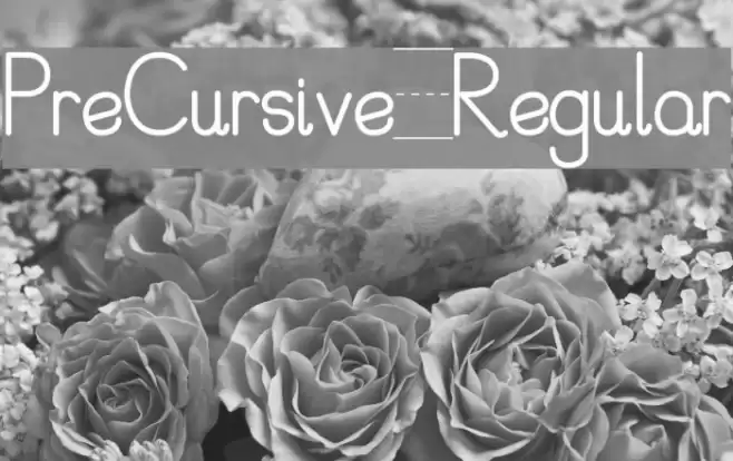 PreCursive_Regular Font examples