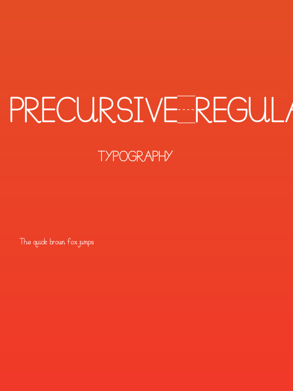 PreCursive_Regular Poster