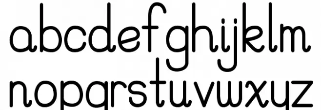 PreCursive_Regular फ़ॉन्ट लोअरकेस