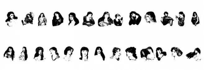 PreRaphaelites Schriftart Groß