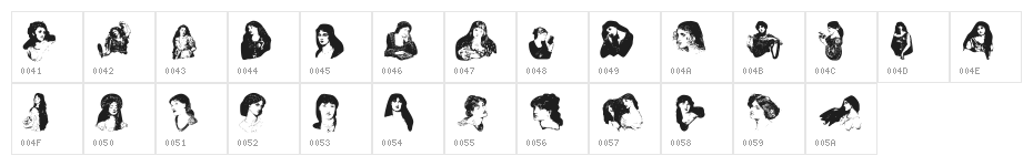 PreRaphaelites Character Map