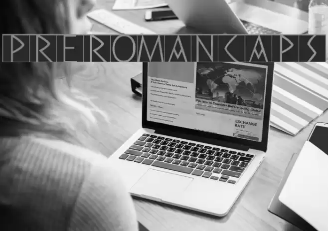 PreRomanCaps Font examples