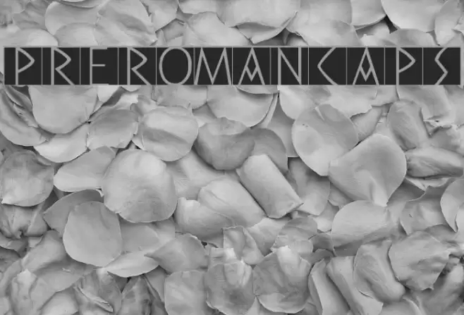 PreRomanCaps Font examples