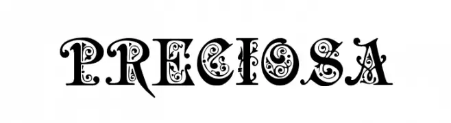 Preciosa  Frei Schriftart Herunterladen