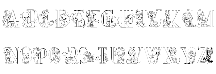 Precious Moments Font LOWERCASE