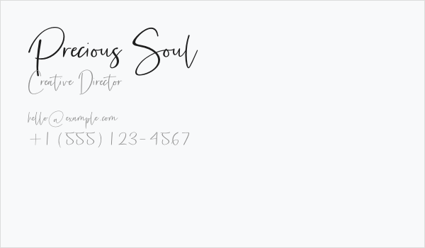 Precious Soul Business Card