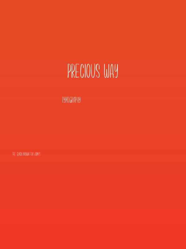 Precious Way Poster