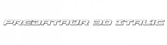 Predataur 3D Italic  Frei Schriftart Herunterladen