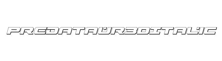 Predataur 3D Italic  免费字体下载