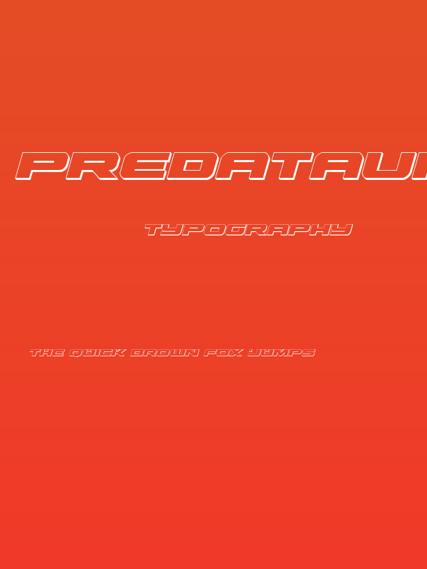 Predataur 3D Italic Poster