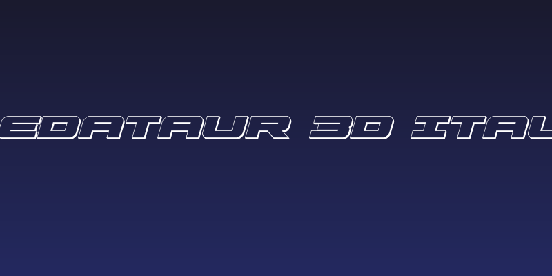 Predataur 3D Italic Social Header