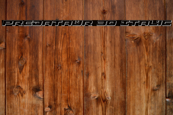 Predataur 3D Italic Example 1