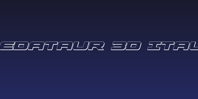 Predataur 3D Italic Social Header