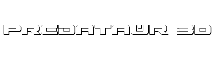 Predataur 3D  Скачать бесплатные шрифты