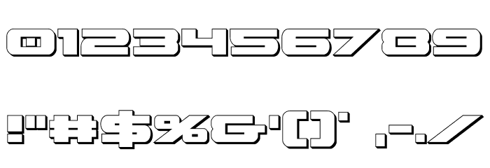 Predataur 3D Font OTHER CHARS