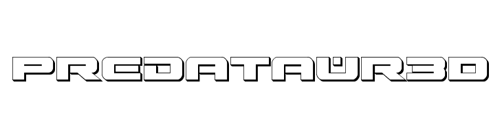 Predataur 3D  Frei Schriftart Herunterladen