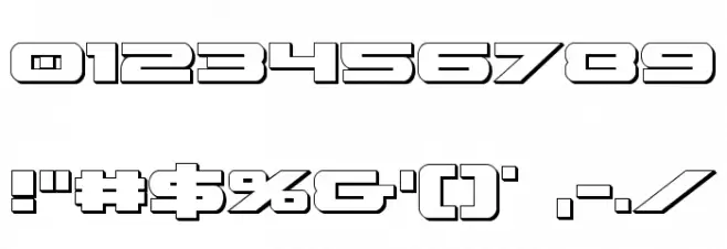 Predataur 3D Font OTHER CHARS