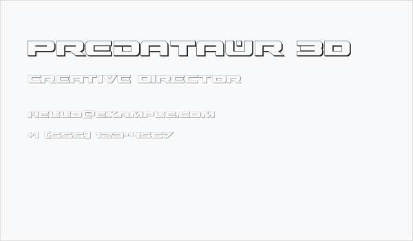 Predataur 3D Business Card