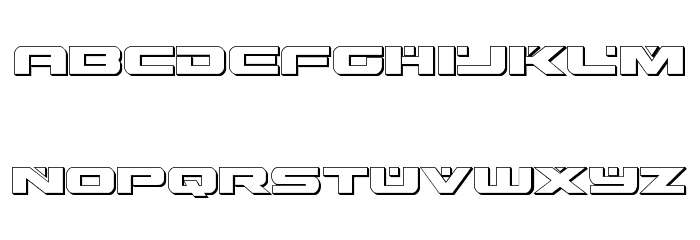 Predataur 3D Font LOWERCASE