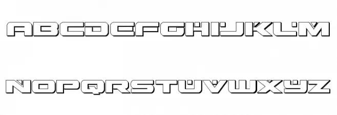 Predataur 3D Font LOWERCASE