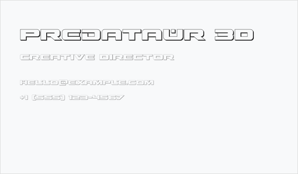 Predataur 3D Business Card