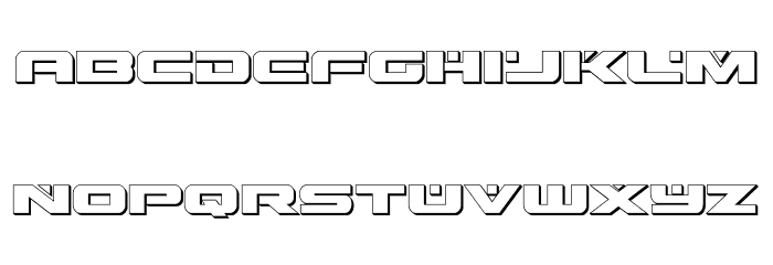 Predataur 3D Font LOWERCASE