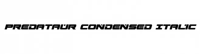 Predataur Condensed Italic  Fuentes Gratis Descargar