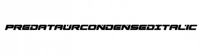 Predataur Condensed Italic  Fuentes Gratis Descargar