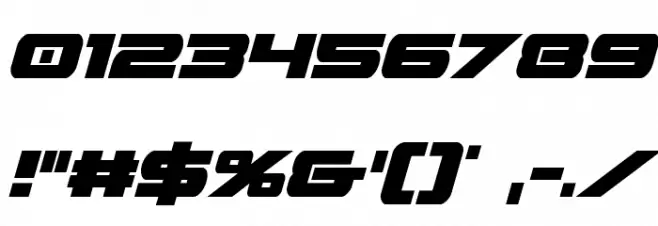 Predataur Condensed Italic Font OTHER CHARS