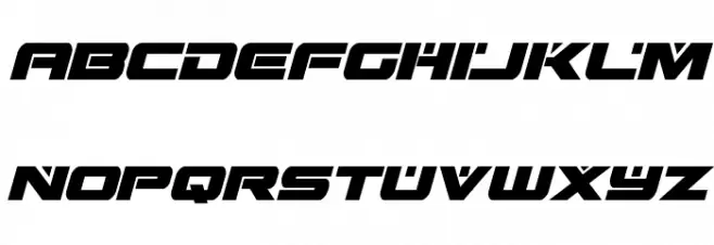 Predataur Condensed Italic Font Litere mici