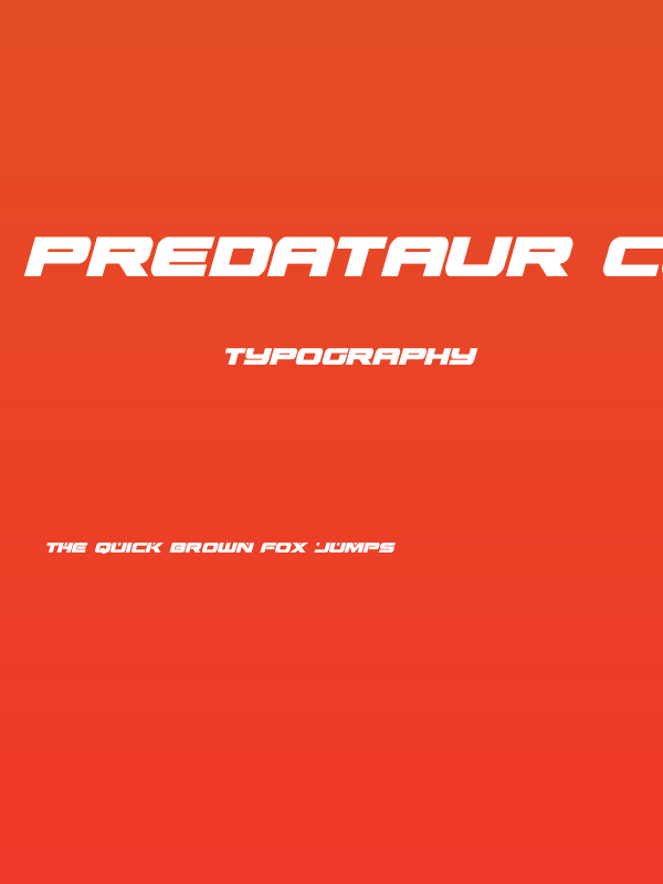 Predataur Condensed Italic Poster