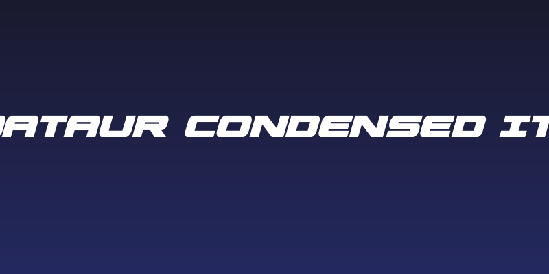 Predataur Condensed Italic Social Header