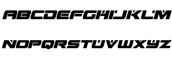 Predataur Condensed Italic Font LOWERCASE