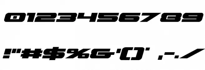 Predataur Expanded Italic Font OTHER CHARS