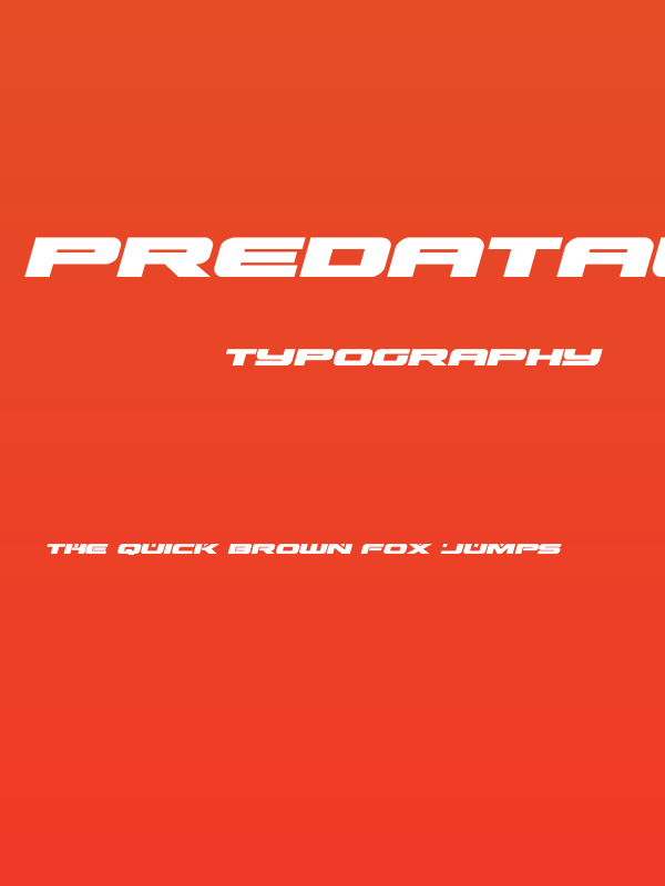 Predataur Expanded Italic Poster